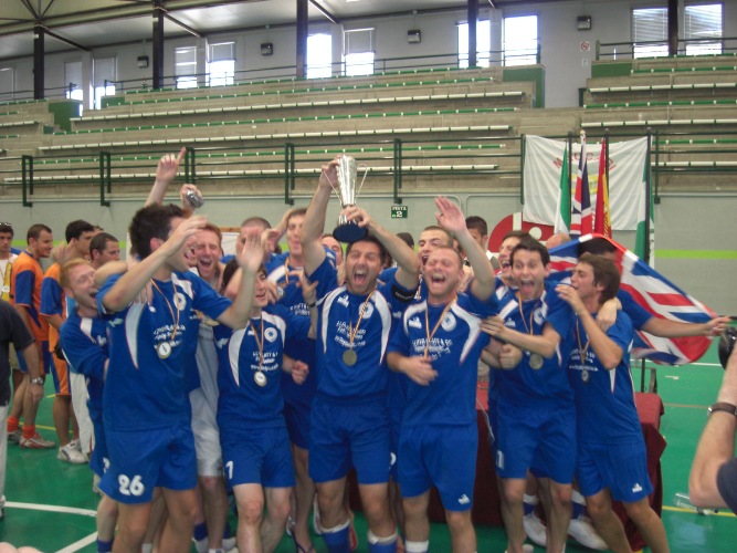 Team GB Celebrate winning in 2010